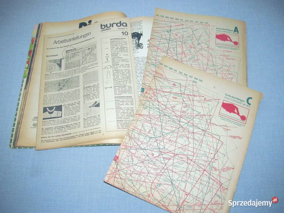 Burda Moden 101971 magazyn mody wykroje Vintage Skępe