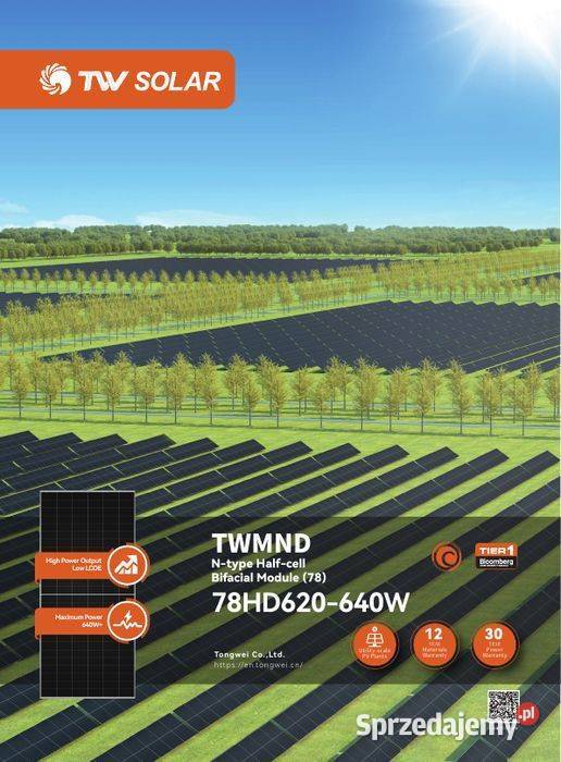 Tongwei TWMND 78HD 640Wp NType Bifacial Double sprzedam