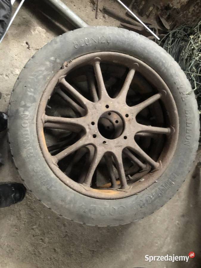 Zabytkowe felgi Kronprinz i opony Dunlop Opole