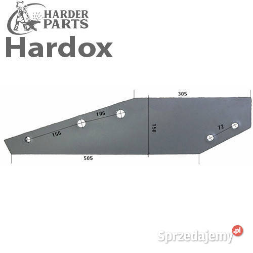 Płoza długa HARDOX 21928P części do pługa Suwałki