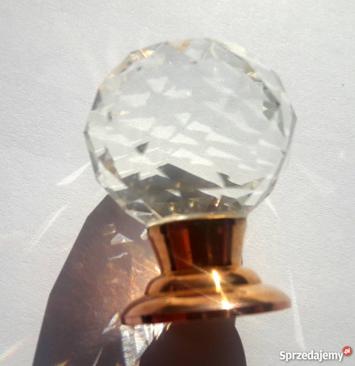 KRYSZTAŁOWA GAŁKA DO MEBLI UCHWYT złoto mazowieckie Warszawa