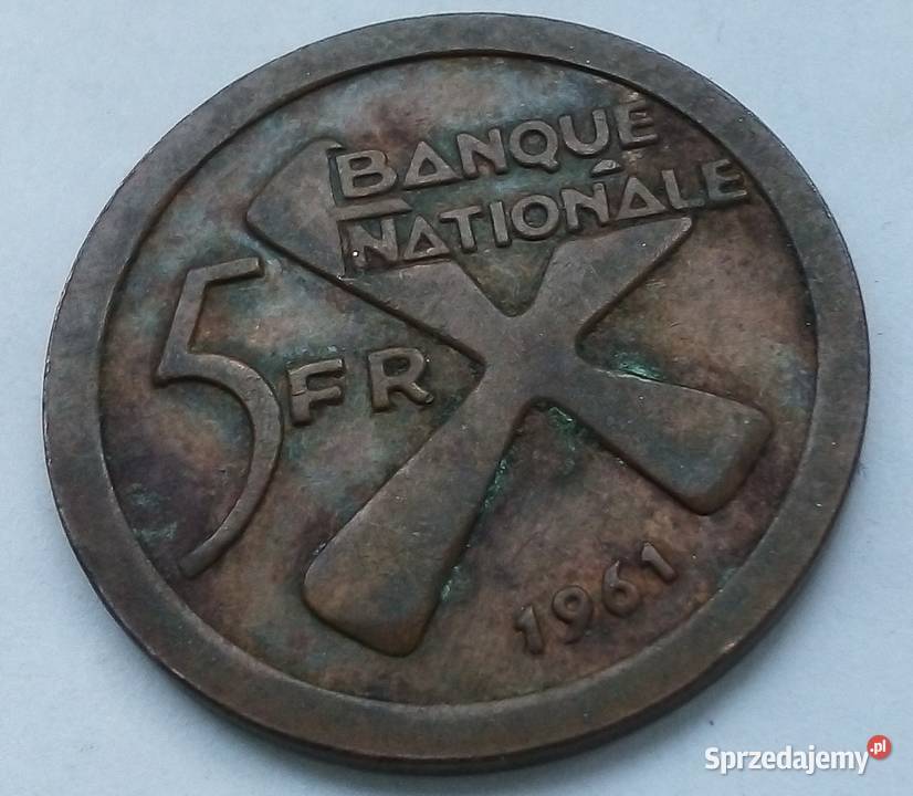 KATANGA5 FRNK1961 rRZADKA Numizmatyka