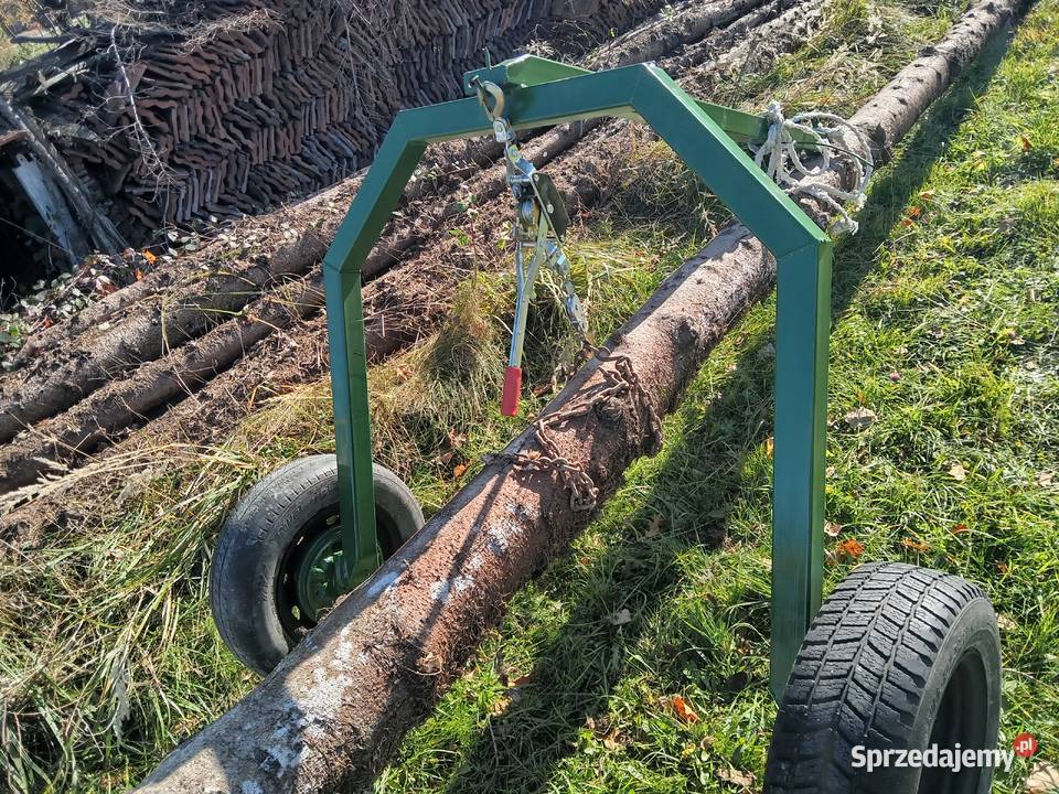 Wózek transportowy do drewna kłód drzew solidny Różanka sprzedam