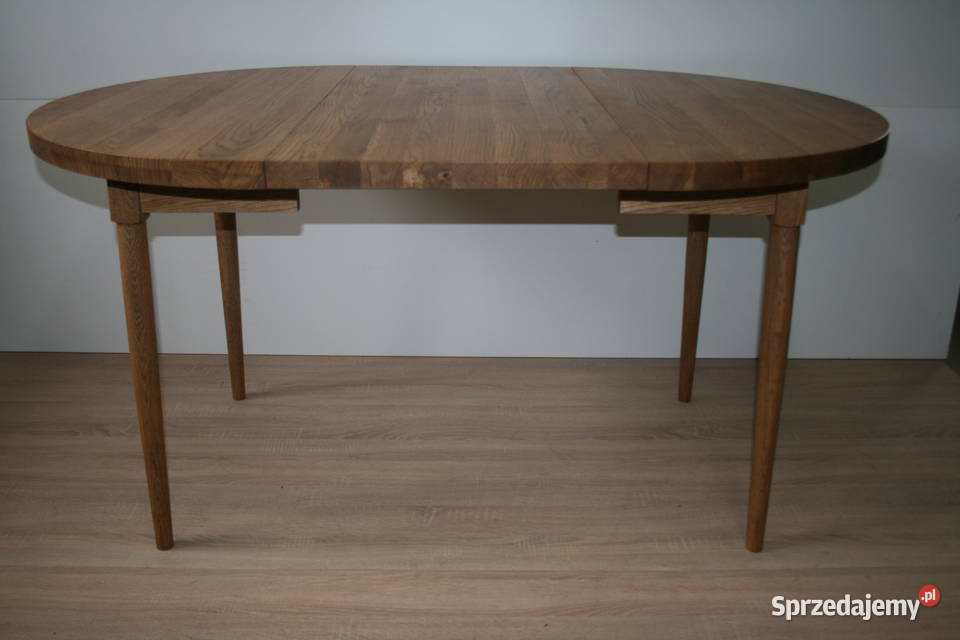 Stół okrągły owalny dębowy rozkładany LOFT Myślenice