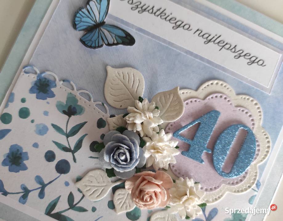 Kartka w pudełku ręcznie robiona na urodziny Łódź