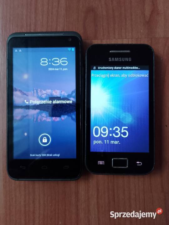 Dwa uzywane smartfony  IMPERIUS i Samsung