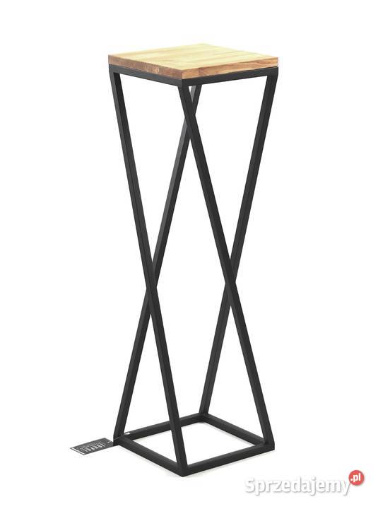 Kwietnik Metalowy Stojący Stojak na kwiaty 80 czarny