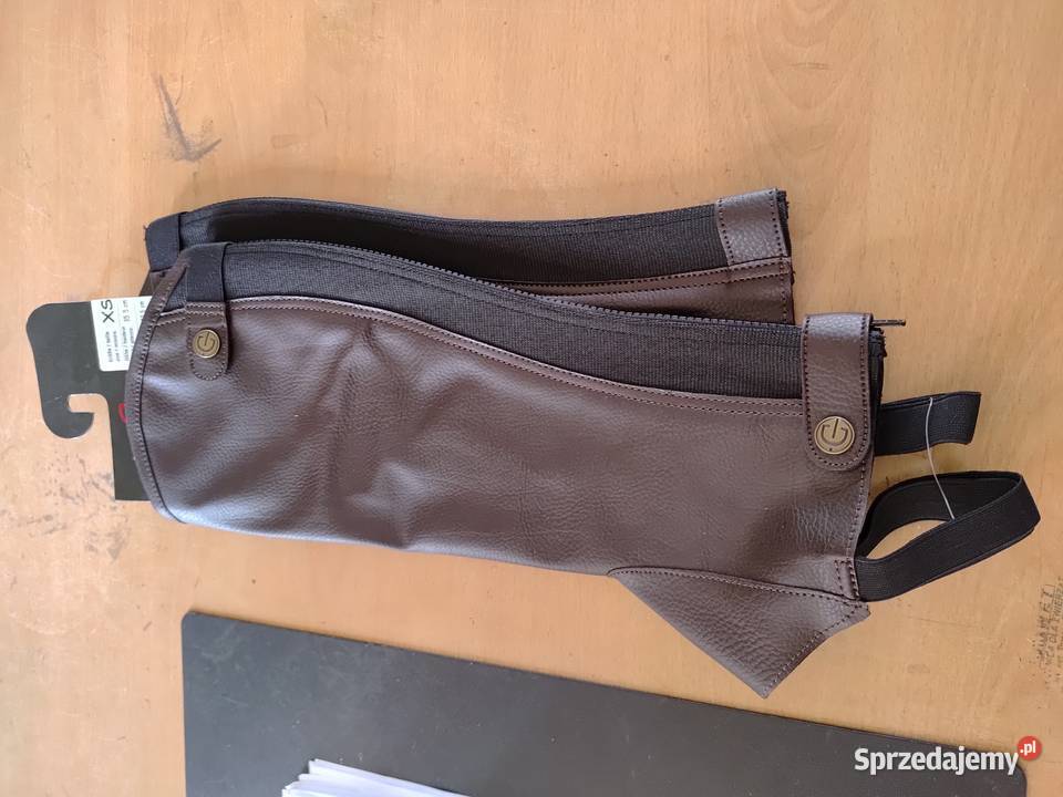 Czapsy ze skóry z elastycznym wkładem brązowe XS Pozostałe mazowieckie Kazanów