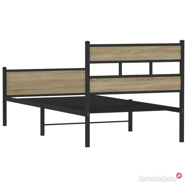 Łóżko bez materaca dąb sonoma 90x190 WM4017282 91cm Łóżka mazowieckie