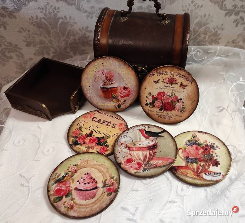 stylowe podkładki pod kubki Rękodzieło Decoupage Stalowa Wola sprzedam