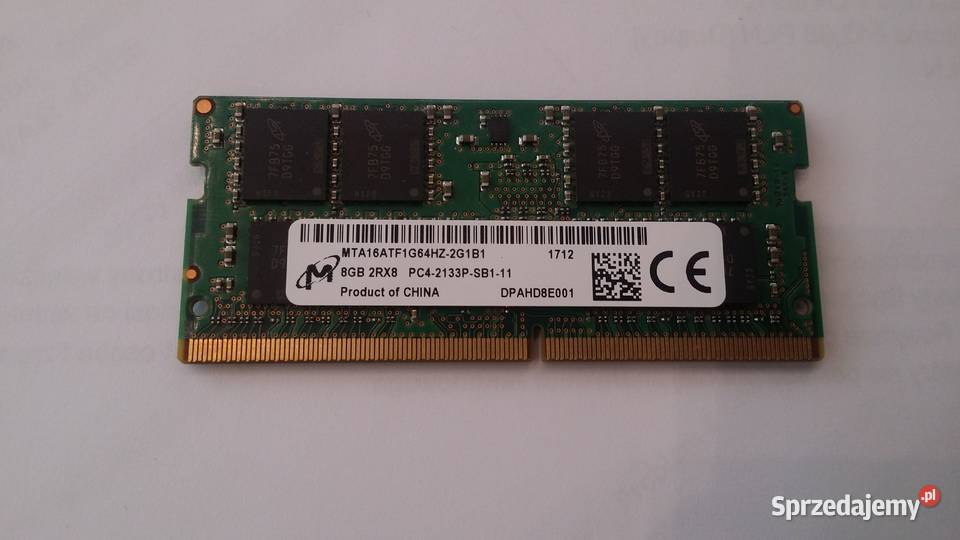 sprzedam zamienię na DDR3 Pojemność 8GB Warszawa