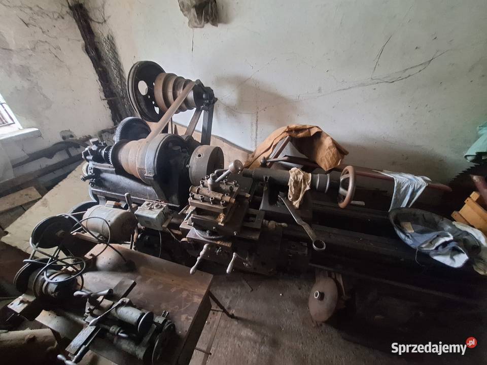 Stara tokarka pociągowa Tokarka retro na pas Biznes i Przemysł Kraków