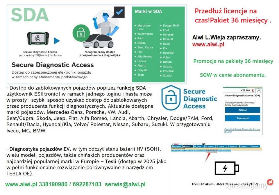 Esi Bosch SDA i SGW na 36 miesięcy Bielsko-Biała sprzedam