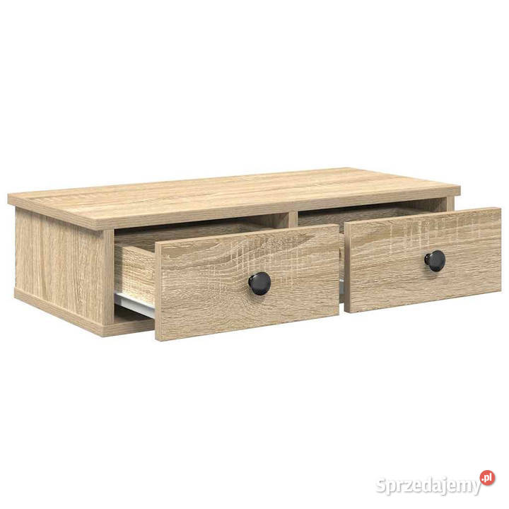 Półka ścienna z szufladami dąb sonoma 60x25x15 Warszawa
