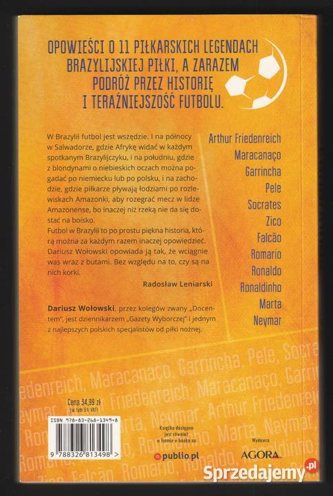 CANARINHOS 11 WCIELEŃ BOGA FUTBOLU DARIUSZ miękka Łódź sprzedam