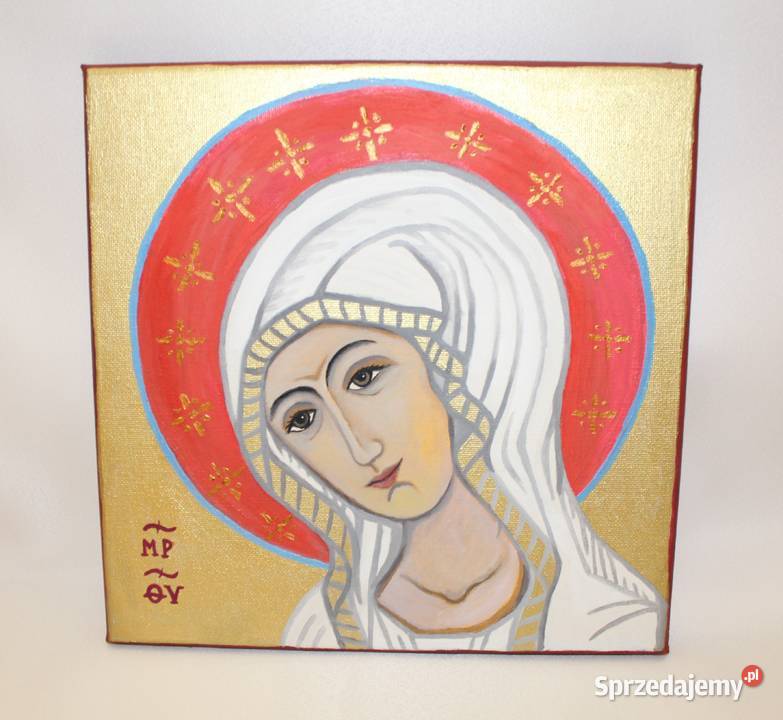 Obraz olejny Matka Boża Fatimska ikona Maryja wielkopolskie Stare Miasto sprzedam