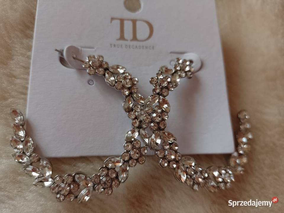 Wytworne bogato zdobione kolczyki ślubne z Dla kobiet małopolskie Kraków