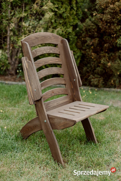 Krzesło ogrodowe drewniane składane tarasowe X Kalety