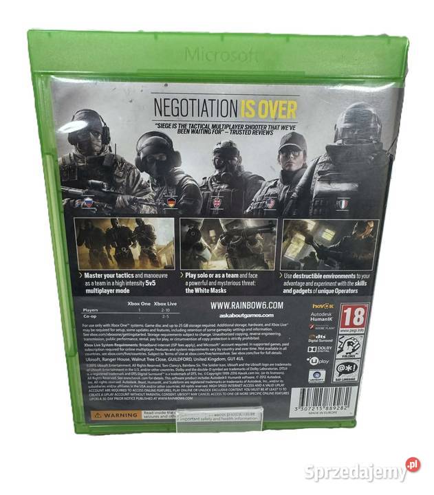 Gra Rainbow Six Siege Xbox One Elbląg