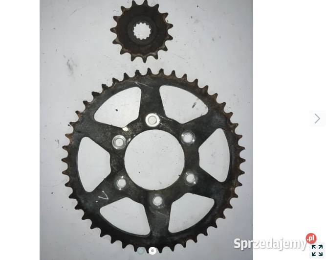 Zębatka zębatki komplet Kawasaki ER6 2010r wielkopolskie Ostrów Wielkopolski