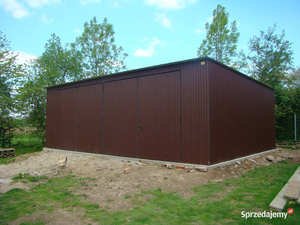 A52 Garaż blaszany JEDNOSPADOWY WITAZADASZENIE lubelskie Lubartów