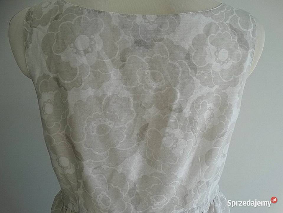 Sukienka GAP Lniana Len Bawełna Kremowa Modny Łomża sprzedam