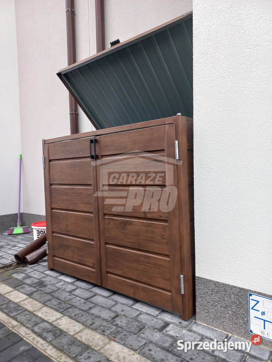 Zabudowa koszy na śmieci wiata obudowa Grudziądz