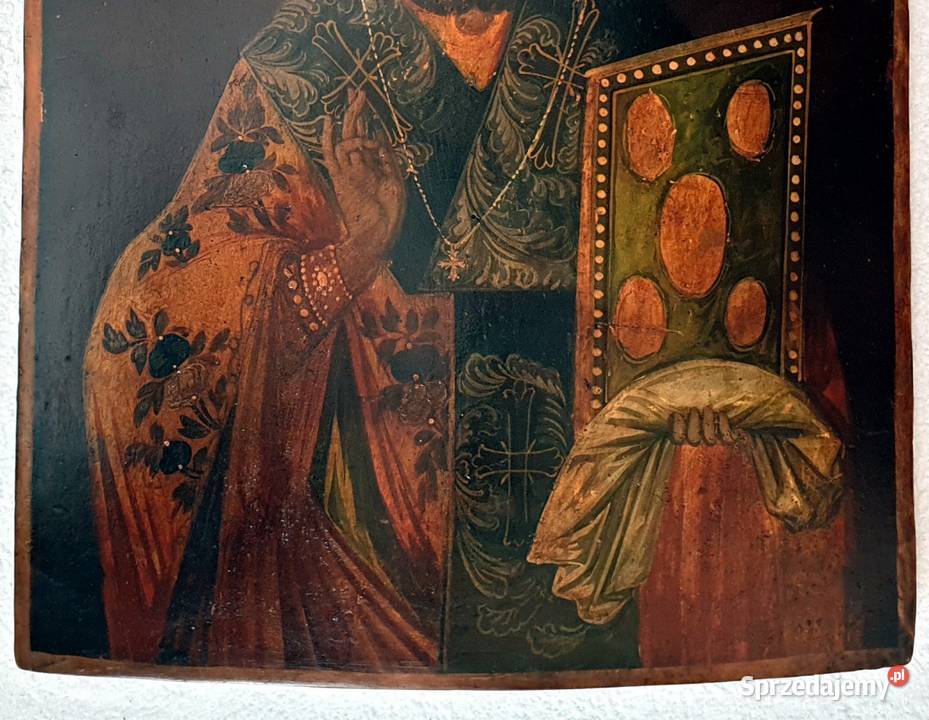 Ikona Święty Mikołaj z Miry Cudotwórca 0371 Malarstwo mazowieckie