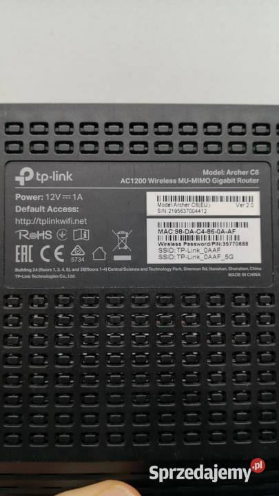 Router TP Link Archer C6 AC1200 Głubczyce