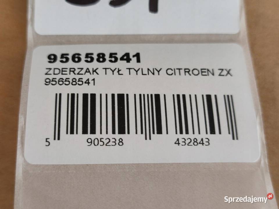ZDERZAK TYLNY CITROEN ZX N2 19931999 95658541 osobowe