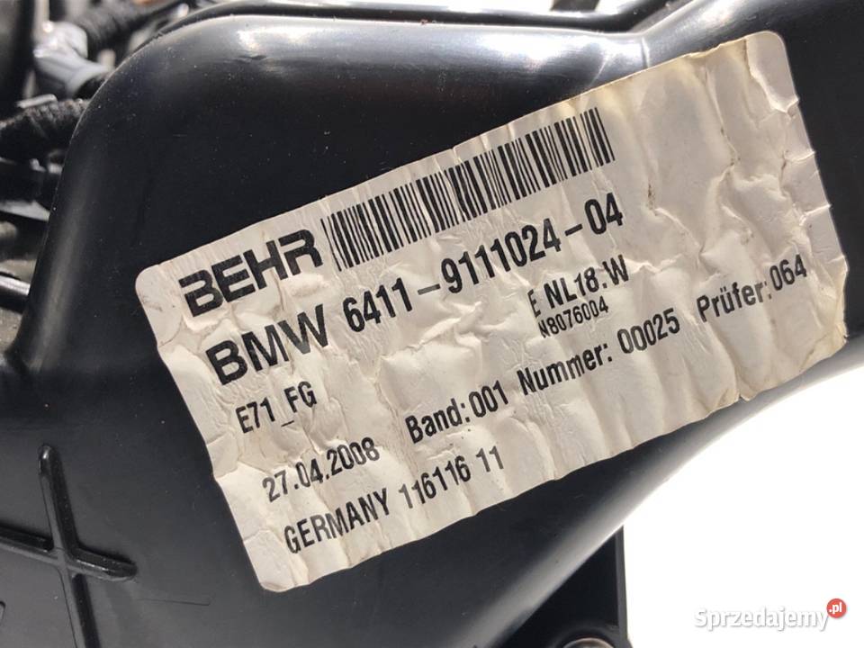 DMUCHAWA NAWIEWU BMW E71 9111024 WENTYLATOR