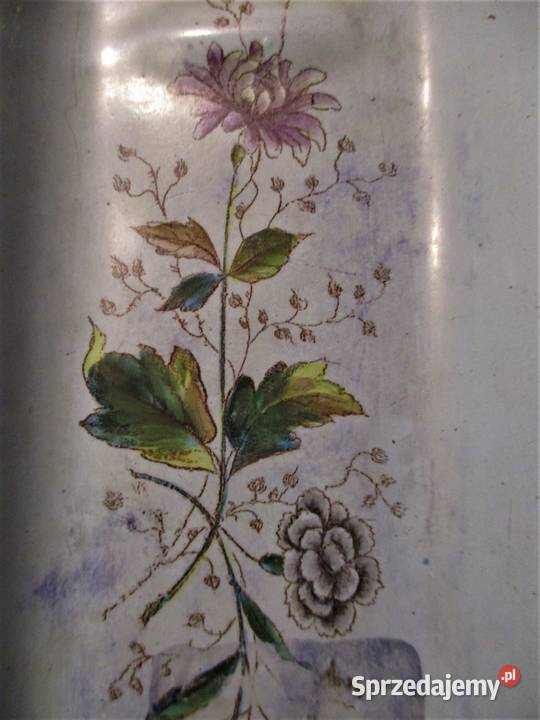 Międzywojnie Emaliowana Patera Taca Owalna Nieporęt