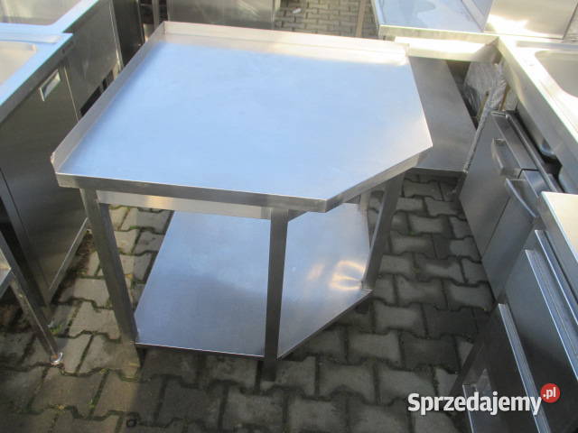 Solidny Stół Gastronomiczny Narożnikowy Z Półką Ostrów Wielkopolski