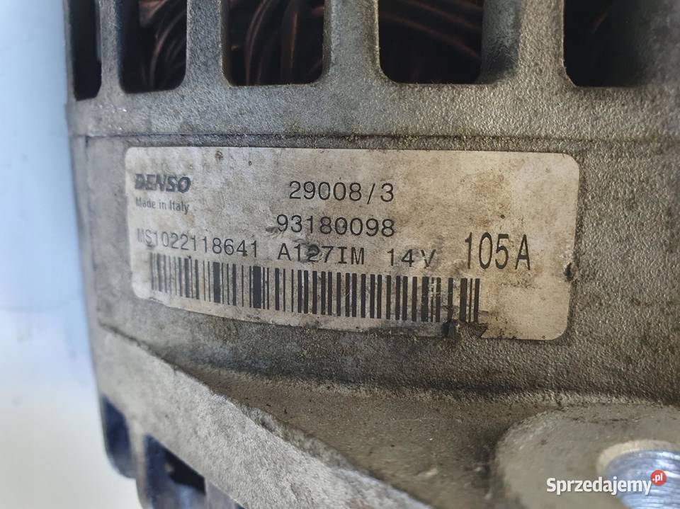 ALTERNATOR denso 93180098 105A Opel Vectra C 19 osobowe Rudka