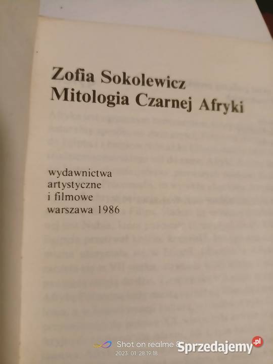 Mitologia czarnej Afryki Sokolewicz księgarnia Warszawa
