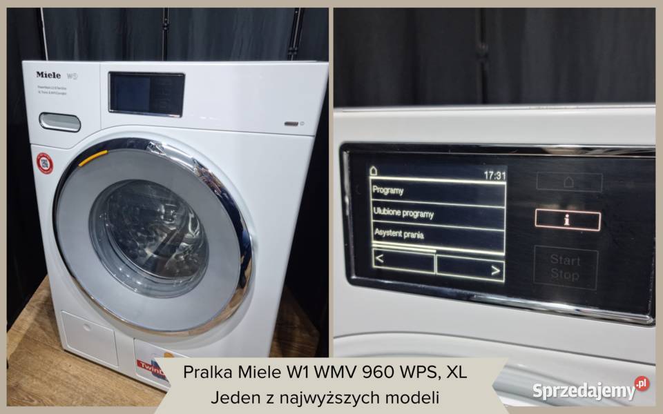 Pralka Miele W1 WMV 963 WPS, TwinDos, 9kg, LCD, WYSOKI MODEL