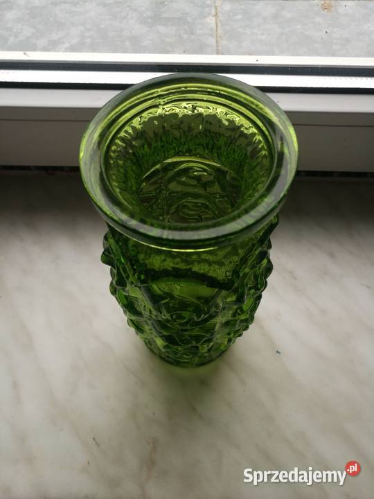 Wazon w róże Huta Laura prl zielony Choszczno sprzedam