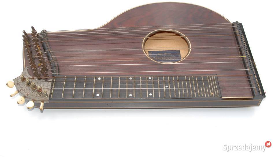 Stary instrument strunowy cytra Karl Mayer Cieszyn