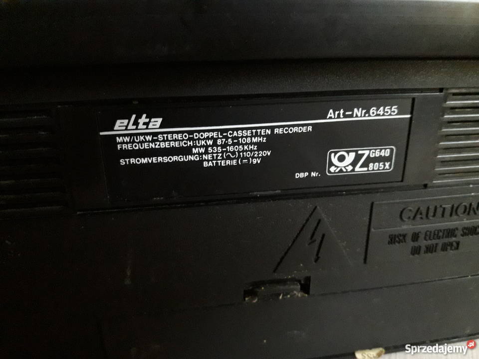 Radiomagnetofon Elta 6455 dwukasetowy jamnik