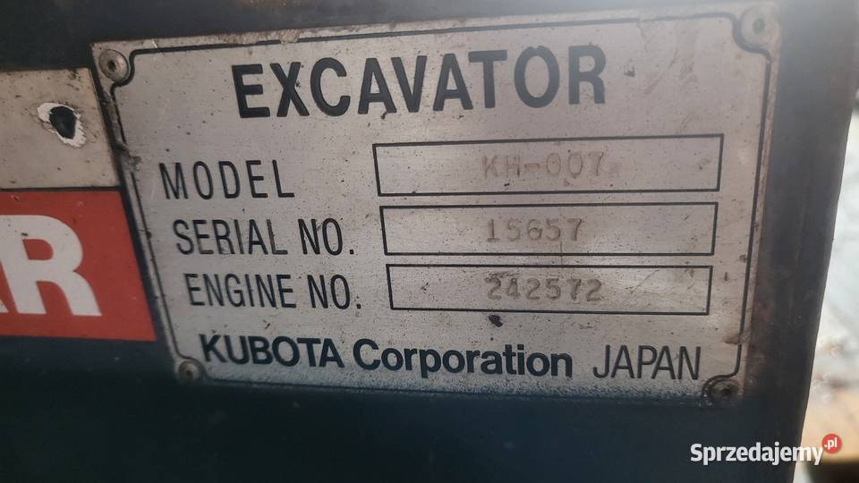 Minikoparka kubota 1t 3 łyżki Kraków sprzedam