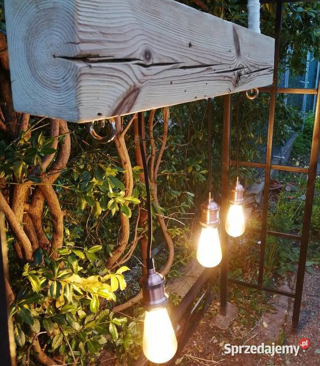 Lampa wisząca na linach regulowanych Styl Wejherowo