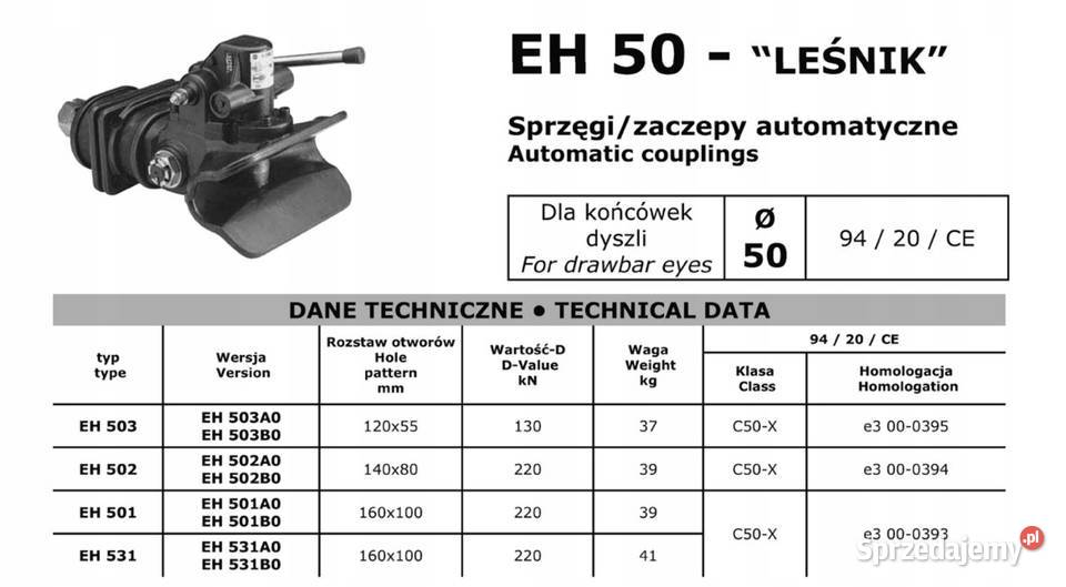 Zaczep automatyczny Leśnik firmy Orlandi Kamionna sprzedam