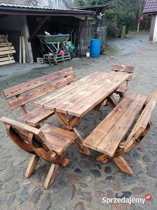 Meble ogrodowe tarasy altany itp drewno Zestawy mebli ogrodowych podlaskie Łomża