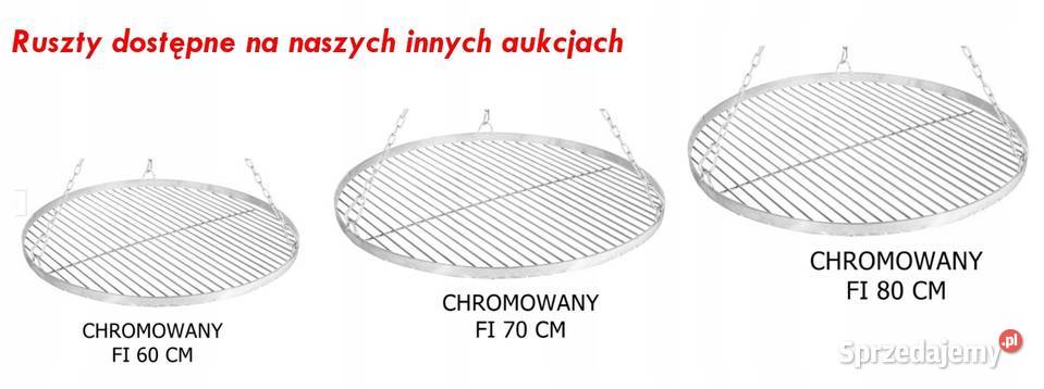 CHROMOWANY RUSZT DO GRILLA FI 80 OKRĄGŁY WISZĄCY Skawina