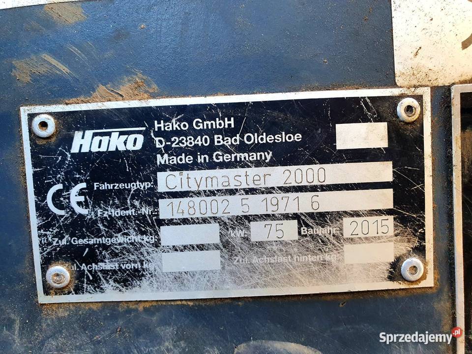 HAKO CITYMASTER Zamiatarka uliczna HAKO Ropczyce