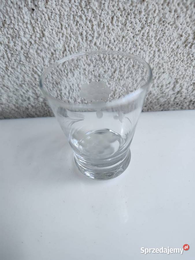 Kieliszek grawerowany vintage retro z PRLu 5 Olecko sprzedam