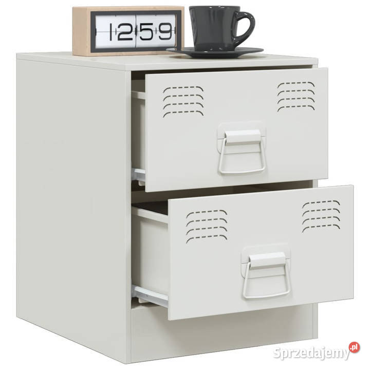 Szafki nocne 2 białe 345x39x44 stal WM841630 Nocne Warszawa