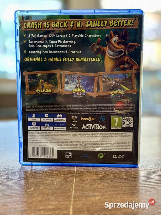 Gra Crash Bandicoot N Sane Trilogy PlayStation 4 zręcznościowe