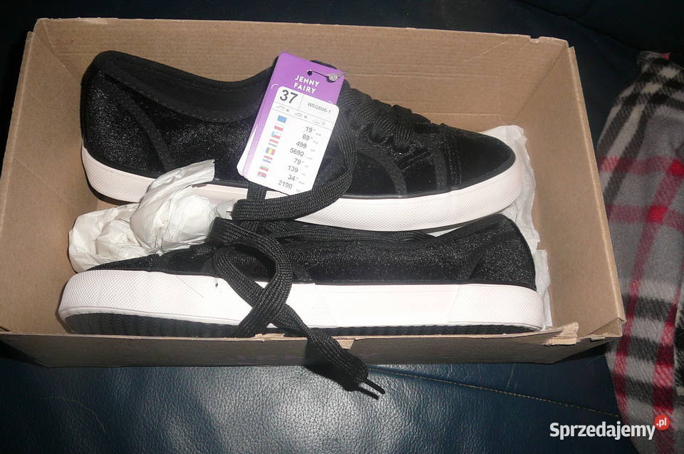 Trampki tenisówki czarne Nowe 37 dolnośląskie Wrocław