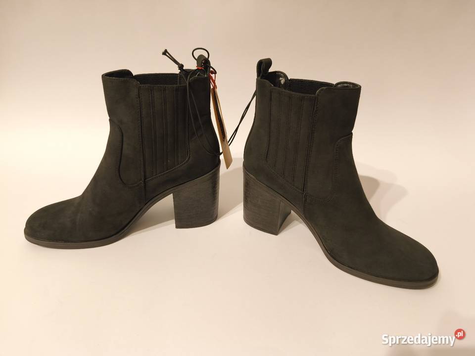 Nowe stylowe botki Wrangler na obcasie czarny Nadarzyn sprzedam